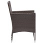 vidaXL Garten-Essstühle 2 Stk. Poly Rattan Braun vidaXL Garten-Essstühle 2 Stk. Poly Rattan Braun