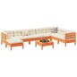 vidaXL 9-tlg. Garten-Sofagarnitur mit Kissen Wachsbraun Kiefernholz vidaXL 9-tlg. Garten-Sofagarnitur mit Kissen Wachsbraun Kiefernholz