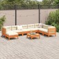 vidaXL 9-tlg. Garten-Sofagarnitur mit Kissen Wachsbraun Kiefernholz vidaXL 9-tlg. Garten-Sofagarnitur mit Kissen Wachsbraun Kiefernholz