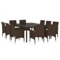 vidaXL 11-tlg. Garten-Essgruppe Poly Rattan Braun vidaXL 11-tlg. Garten-Essgruppe Poly Rattan Braun