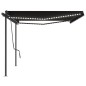 Automatische Markise mit LED & Windsensor 5x3,5 m Anthrazit Automatische Markise mit LED & Windsensor 5x3,5 m Anthrazit