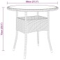 vidaXL 3-tlg. Bistro-Set Poly-Rattan und Hartglas Braun vidaXL 3-tlg. Bistro-Set Poly-Rattan und Hartglas Braun