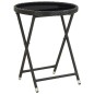 vidaXL 3-tlg. Bistro-Set Poly-Rattan und Hartglas Schwarz vidaXL 3-tlg. Bistro-Set Poly-Rattan und Hartglas Schwarz