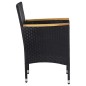 vidaXL 5-tlg. Garten-Essgruppe Poly Rattan und Hartglas Schwarz vidaXL 5-tlg. Garten-Essgruppe Poly Rattan und Hartglas Schwarz