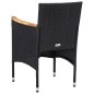 vidaXL 5-tlg. Garten-Essgruppe Poly Rattan und Hartglas Schwarz vidaXL 5-tlg. Garten-Essgruppe Poly Rattan und Hartglas Schwarz