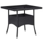 vidaXL 5-tlg. Garten-Essgruppe Poly Rattan und Hartglas Schwarz vidaXL 5-tlg. Garten-Essgruppe Poly Rattan und Hartglas Schwarz
