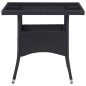 vidaXL 5-tlg. Garten-Essgruppe Poly Rattan und Hartglas Schwarz vidaXL 5-tlg. Garten-Essgruppe Poly Rattan und Hartglas Schwarz