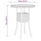 vidaXL 3-tlg. Bistro-Set Poly-Rattan und Massivholz Schwarz vidaXL 3-tlg. Bistro-Set Poly-Rattan und Massivholz Schwarz