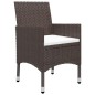 vidaXL 5-tlg. Garten-Essgruppe Poly Rattan und Hartglas Braun vidaXL 5-tlg. Garten-Essgruppe Poly Rattan und Hartglas Braun