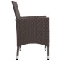 vidaXL 5-tlg. Garten-Essgruppe Poly Rattan und Hartglas Braun vidaXL 5-tlg. Garten-Essgruppe Poly Rattan und Hartglas Braun