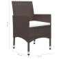 vidaXL 5-tlg. Garten-Essgruppe Poly Rattan und Hartglas Braun vidaXL 5-tlg. Garten-Essgruppe Poly Rattan und Hartglas Braun