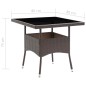 vidaXL 5-tlg. Garten-Essgruppe Poly Rattan und Hartglas Braun vidaXL 5-tlg. Garten-Essgruppe Poly Rattan und Hartglas Braun