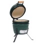 vidaXL 2-in-1 Kamado-Grill Smoker Keramik 56 cm Grün vidaXL 2-in-1 Kamado-Grill Smoker Keramik 56 cm Grün