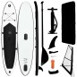 vidaXL Aufblasbares SUP-Board mit Segel Set Schwarz und Weiß vidaXL Aufblasbares SUP-Board mit Segel Set Schwarz und Weiß