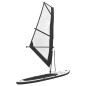 vidaXL Aufblasbares SUP-Board mit Segel Set Schwarz und Weiß vidaXL Aufblasbares SUP-Board mit Segel Set Schwarz und Weiß