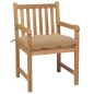 vidaXL Gartenstühle 4 Stk. mit Beigen Kissen Massivholz Teak vidaXL Gartenstühle 4 Stk. mit Beigen Kissen Massivholz Teak