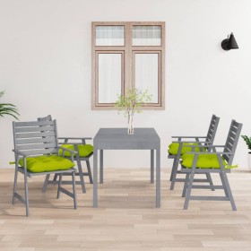 vidaXL Garten-Essstühle mit Kissen 4 Stk. Massivholz Akazie