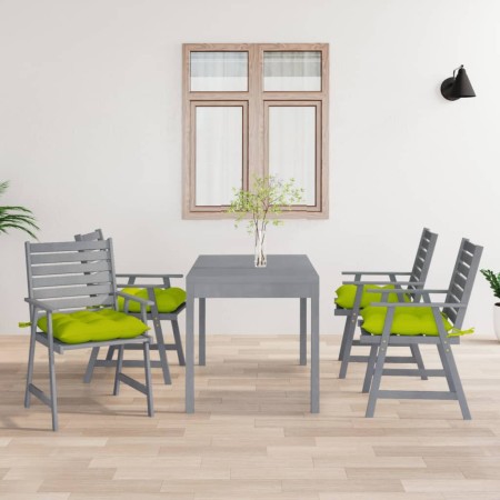 vidaXL Garten-Essstühle mit Kissen 4 Stk. Massivholz Akazie