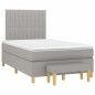 vidaXL Boxspringbett mit Matratze Hellgrau 120x190 cm Stoff vidaXL Boxspringbett mit Matratze Hellgrau 120x190 cm Stoff