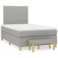 vidaXL Boxspringbett mit Matratze Hellgrau 120x190 cm Stoff vidaXL Boxspringbett mit Matratze Hellgrau 120x190 cm Stoff