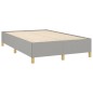 vidaXL Boxspringbett mit Matratze Hellgrau 120x190 cm Stoff vidaXL Boxspringbett mit Matratze Hellgrau 120x190 cm Stoff