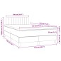 vidaXL Boxspringbett mit Matratze & LED Creme 120x190 cm Stoff vidaXL Boxspringbett mit Matratze & LED Creme 120x190 cm Stoff