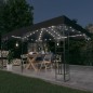 Pavillon mit Doppeldach & LED-Lichterkette 3x4 m Anthrazit Pavillon mit Doppeldach & LED-Lichterkette 3x4 m Anthrazit