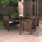 vidaXL 5-tlg. Garten-Essgruppe Poly Rattan und Hartglas Braun vidaXL 5-tlg. Garten-Essgruppe Poly Rattan und Hartglas Braun