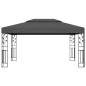 Pavillon mit Doppeldach & LED-Lichterkette 3x4 m Anthrazit Pavillon mit Doppeldach & LED-Lichterkette 3x4 m Anthrazit