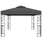Pavillon mit Doppeldach & LED-Lichterkette 3x4 m Anthrazit Pavillon mit Doppeldach & LED-Lichterkette 3x4 m Anthrazit