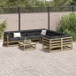 vidaXL 9-tlg. Garten-Sofagarnitur mit Kissen Kiefernholz Imprägniert vidaXL 9-tlg. Garten-Sofagarnitur mit Kissen Kiefernholz Imprägniert