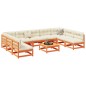 vidaXL 10-tlg. Garten-Sofagarnitur Wachsbraun Massivholz Kiefer vidaXL 10-tlg. Garten-Sofagarnitur Wachsbraun Massivholz Kiefer