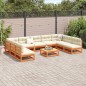 vidaXL 10-tlg. Garten-Sofagarnitur Wachsbraun Massivholz Kiefer vidaXL 10-tlg. Garten-Sofagarnitur Wachsbraun Massivholz Kiefer