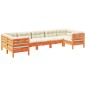 vidaXL 7-tlg. Garten-Sofagarnitur mit Kissen Wachsbraun Kiefernholz vidaXL 7-tlg. Garten-Sofagarnitur mit Kissen Wachsbraun Kiefernholz