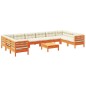 vidaXL 11-tlg. Garten-Sofagarnitur mit Kissen Wachsbraun Kiefernholz vidaXL 11-tlg. Garten-Sofagarnitur mit Kissen Wachsbraun Kiefernholz