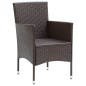 vidaXL 7-tlg. Garten-Essgruppe mit Kissen Braun vidaXL 7-tlg. Garten-Essgruppe mit Kissen Braun