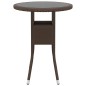 vidaXL 3-tlg. Bistro-Set Poly-Rattan und Hartglas Braun vidaXL 3-tlg. Bistro-Set Poly-Rattan und Hartglas Braun