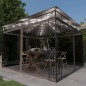Pavillon mit Moskitonetz & LED-Lichterkette 3x3x2,73 m Taupe Pavillon mit Moskitonetz & LED-Lichterkette 3x3x2,73 m Taupe