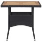 vidaXL 5-tlg. Garten-Essgruppe Poly Rattan und Massivholz Schwarz vidaXL 5-tlg. Garten-Essgruppe Poly Rattan und Massivholz Schwarz