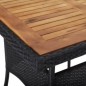 vidaXL 5-tlg. Garten-Essgruppe Poly Rattan und Massivholz Schwarz vidaXL 5-tlg. Garten-Essgruppe Poly Rattan und Massivholz Schwarz