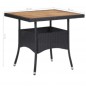 vidaXL 5-tlg. Garten-Essgruppe Poly Rattan und Massivholz Schwarz vidaXL 5-tlg. Garten-Essgruppe Poly Rattan und Massivholz Schwarz