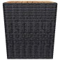vidaXL 3-tlg. Bistro-Set Poly Rattan und Massivholz Schwarz vidaXL 3-tlg. Bistro-Set Poly Rattan und Massivholz Schwarz