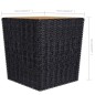vidaXL 3-tlg. Bistro-Set Poly Rattan und Massivholz Schwarz vidaXL 3-tlg. Bistro-Set Poly Rattan und Massivholz Schwarz
