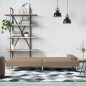 vidaXL Schlafsofa mit Getränkehaltern Cappuccino Kunstleder vidaXL Schlafsofa mit Getränkehaltern Cappuccino Kunstleder