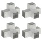 vidaXL Pfostenverbinder 4 Stk. X-Form Verzinktes Metall 101 x 101 mm vidaXL Pfostenverbinder 4 Stk. X-Form Verzinktes Metall 101 x 101 mm