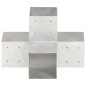 vidaXL Pfostenverbinder 4 Stk. X-Form Verzinktes Metall 101 x 101 mm vidaXL Pfostenverbinder 4 Stk. X-Form Verzinktes Metall 101 x 101 mm
