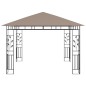 Pavillon mit Moskitonetz & LED-Lichterkette 3x3x2,73 m Taupe Pavillon mit Moskitonetz & LED-Lichterkette 3x3x2,73 m Taupe