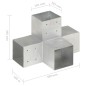 vidaXL Pfostenverbinder 4 Stk. X-Form Verzinktes Metall 101 x 101 mm vidaXL Pfostenverbinder 4 Stk. X-Form Verzinktes Metall 101 x 101 mm