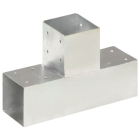 vidaXL Pfostenverbinder T-Form Verzinktes Metall 91 x 91 mm