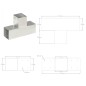 vidaXL Pfostenverbinder T-Form Verzinktes Metall 91 x 91 mm vidaXL Pfostenverbinder T-Form Verzinktes Metall 91 x 91 mm